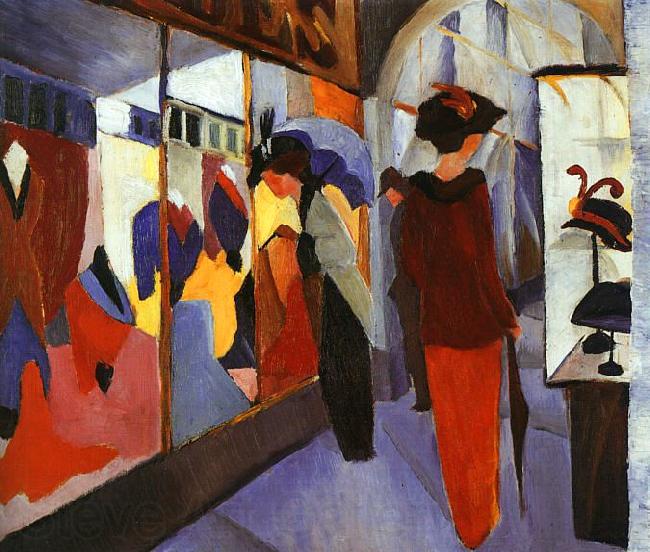 August Macke Fashion Shop Norge oil painting art